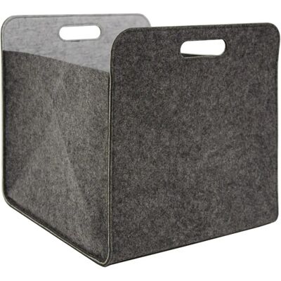 Dunedesign - Scatola di Feltro 33x33x38 cm - Grigio - Contenitore di archiviazione Dunedesign - Scatola di Feltro 33x33x38 cm - Grigio - Contenitore di archiviazione