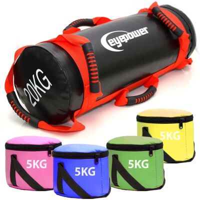 Eyepower Power Bag 20kg - Sac de sable de fitness - Publicité Eyepower Power Bag 20kg - Sac de sable de fitness - Publicité