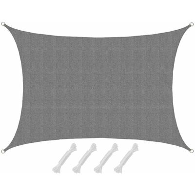 Amanka - Vela solar rectangular 3x4 resistente a UV para exteriores Amanka - Vela solar rectangular 3x4 resistente a UV para exteriores