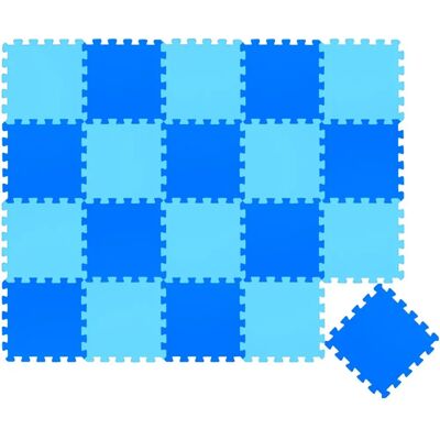 LittleTom 18-teiliger Puzzle Teppich - Baby Spielmatte - Blau LittleTom 18-teiliger Puzzle Teppich - Baby Spielmatte - Blau