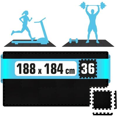Eyepower - 36 Esterilla de Gimnasio - 30x30 Puzzle EVA - Protección de Suelo Eyepower - 36 Esterilla de Gimnasio - 30x30 Puzzle EVA - Protección de Suelo