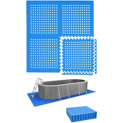 Eyepower - Alfombrillas de suelo para piscina 5,6 m² - 16 esterillas EVA 62x62 - Protección para el suelo de piscina Eyepower - Alfombrillas de suelo para piscina 5,6 m² - 16 esterillas EVA 62x62 - Protección para el suelo de piscina