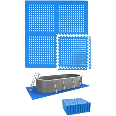 eyepower 8,4 m² Alfombra de Piscina - Azul - Juego de 24 Esteras EVA eyepower 8,4 m² Alfombra de Piscina - Azul - Juego de 24 Esteras EVA