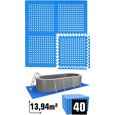 Eyepower 62x62 eva alfombrillas - Piso para piscina - Azul Eyepower 62x62 eva alfombrillas - Piso para piscina - Azul