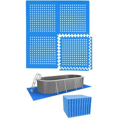 Eyepower - Alfombra de Piscina 16 m² - 44 Esteras EVA 62x62 - Juego de Alfombrillas - azul Eyepower - Alfombra de Piscina 16 m² - 44 Esteras EVA 62x62 - Juego de Alfombrillas - azul