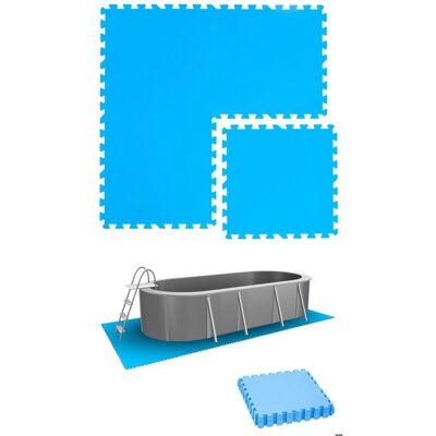 Eyepower Alfombrillas de piscina - Azul - 8 EVA 50x50 - Protege bordes Eyepower Alfombrillas de piscina - Azul - 8 EVA 50x50 - Protege bordes
