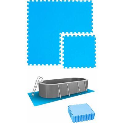 Eyepower Alfombra de Piscina 3,8m² - 16 Esteras eva - Suelo Protector - Azul Eyepower Alfombra de Piscina 3,8m² - 16 Esteras eva - Suelo Protector - Azul