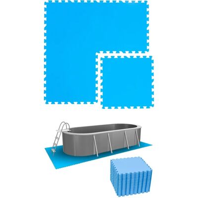 Eyepower - 8,4 m² Alfombra de Piscina - 36 Esteras eva 50x50 - Juego de Alfombrillas Suelo - blau Eyepower - 8,4 m² Alfombra de Piscina - 36 Esteras eva 50x50 - Juego de Alfombrillas Suelo - blau
