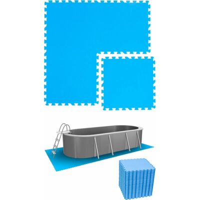 Eyepower 12,1 m² Tappetino da Piscina - 52 Piastrelle in schiuma EVA 50x50 - Tappeti per Esterni Eyepower 12,1 m² Tappetino da Piscina - 52 Piastrelle in schiuma EVA 50x50 - Tappeti per Esterni