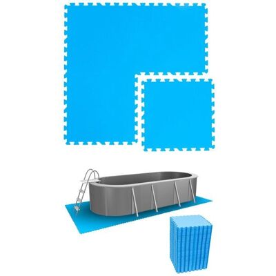Eyepower - 16,8 m² Alfombra de Piscina - 72 Esteras eva 50x50 - Juego de Alfombrillas Suelo - azul Eyepower - 16,8 m² Alfombra de Piscina - 72 Esteras eva 50x50 - Juego de Alfombrillas Suelo - azul