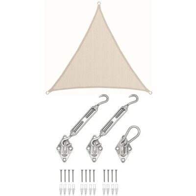 Amanka 3x3x3 Vela de Sombra - Resistente a UV, Transpirable, Beige Amanka 3x3x3 Vela de Sombra - Resistente a UV, Transpirable, Beige