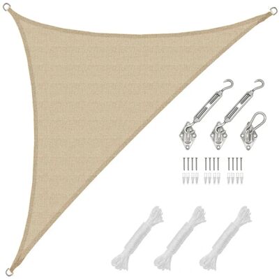 Amanka - Voile Solaire Triangulaire UV - Respirant, Anneaux en Acier - Publicité Amanka - Voile Solaire Triangulaire UV - Respirant, Anneaux en Acier - Publicité