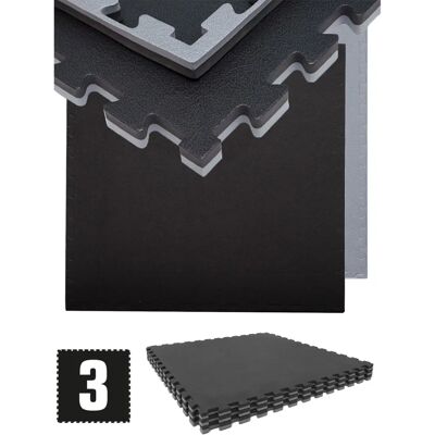Eyepower - 2,4 m² Fitnessmat 3er-Set - Recycelte EVA-Schaum - Schwarz Eyepower - 2,4 m² Fitnessmat 3er-Set - Recycelte EVA-Schaum - Schwarz