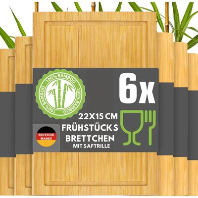 Dunedesign - Set di 6: Tagliere in Legno Piccolo - 22x15x0.8 cm - Bamboo - Cutting Boards Dunedesign - Set di 6: Tagliere in Legno Piccolo - 22x15x0.8 cm - Bamboo - Cutting Boards