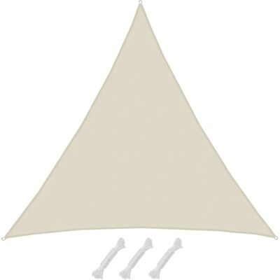 Amanka 8x8x8 Sombrilla Triangular Impermeable Beige - Jardín y Terraza Amanka 8x8x8 Sombrilla Triangular Impermeable Beige - Jardín y Terraza