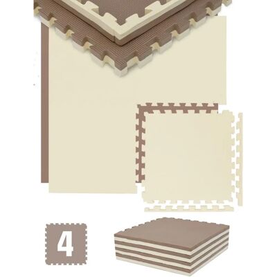Eyepower - Alfombra Fitness - 4cm Gruesa, 1m², Beige - Resistente a Impactos Eyepower - Alfombra Fitness - 4cm Gruesa, 1m², Beige - Resistente a Impactos