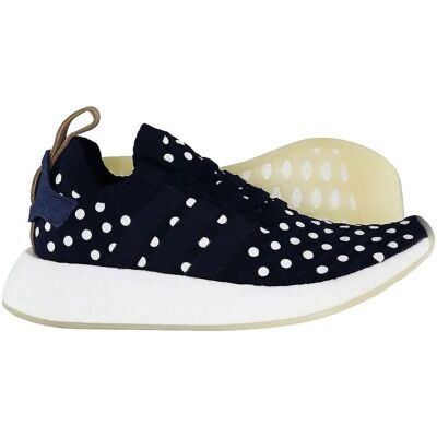 Adidas NMD_R2 Primeknit Blauwe Sportschoenen - Sneakers Adidas NMD_R2 Primeknit Blauwe Sportschoenen - Sneakers