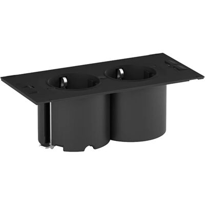 Bachmann Steckdosenleiste - 2 Schuko, 2m - IP20 - Schwarz Bachmann Steckdosenleiste - 2 Schuko, 2m - IP20 - Schwarz