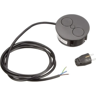 Bachmann Twist Multiprise - 2 Prises, 2m, Noir Bachmann Twist Multiprise - 2 Prises, 2m, Noir