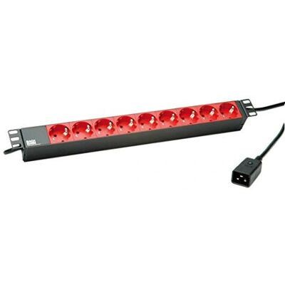 Bachmann 333.937 Przedłużacz zasilania 2m 9 gniazdek czarny, czerwony Bachmann 333.937 Przedłużacz zasilania 2m 9 gniazdek czarny, czerwony
