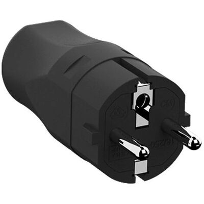 Bachmann Modelo 960.101 Enchufe de alimentación - Tipo F, 250V, Negro Bachmann Modelo 960.101 Enchufe de alimentación - Tipo F, 250V, Negro