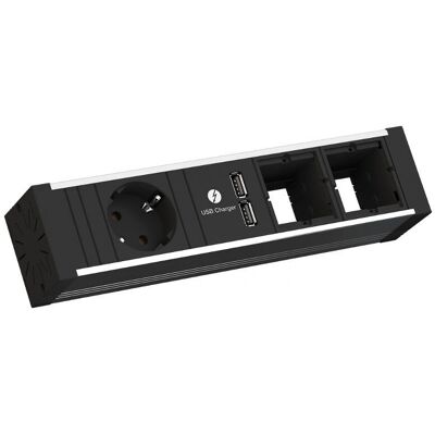 Bachmann VENID Rallonge électrique - USB, 1 prise Bachmann VENID Rallonge électrique - USB, 1 prise