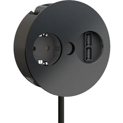 Extensión de corriente Bachmann Twist - Negro Extensión de corriente Bachmann Twist - Negro