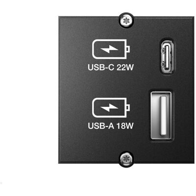 Bachmann 917.227 Tomada USB com USB A e C Bachmann 917.227 Tomada USB com USB A e C