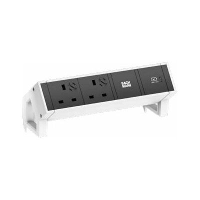 Bachmann - DESK2 - 2x UK - 1x USB A/C 22W - Power strip Bachmann - DESK2 - 2x UK - 1x USB A/C 22W - Power strip