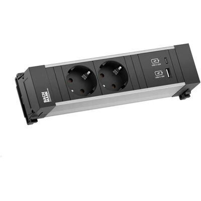 Bachmann Mehrfachsteckdose - 2 Schutzkontakt, USB A&C, 22W - Power Strip Bachmann Mehrfachsteckdose - 2 Schutzkontakt, USB A&C, 22W - Power Strip