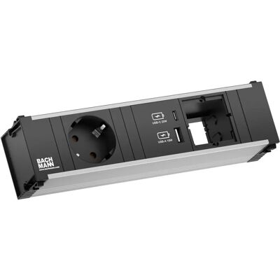 Bachmann Steckdosenleiste - CONI 3-fach Modul, USB, 0,20m Bachmann Steckdosenleiste - CONI 3-fach Modul, USB, 0,20m