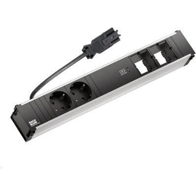 Bachmann Modèle 912.169 Multiprise - Type F, USB-C, Noir - Publicité Bachmann Modèle 912.169 Multiprise - Type F, USB-C, Noir - Publicité