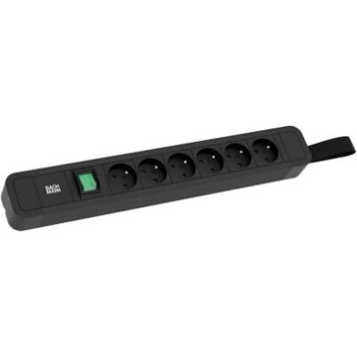 Bachmann 350.050 Rallonge électrique - 6 prises, 2 m, Noir Bachmann 350.050 Rallonge électrique - 6 prises, 2 m, Noir