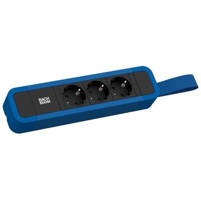 Bachmann - PRIMO 2 350.306 - 3 Schutzkontakte - Blau - Mehrfachstecker Bachmann - PRIMO 2 350.306 - 3 Schutzkontakte - Blau - Mehrfachstecker