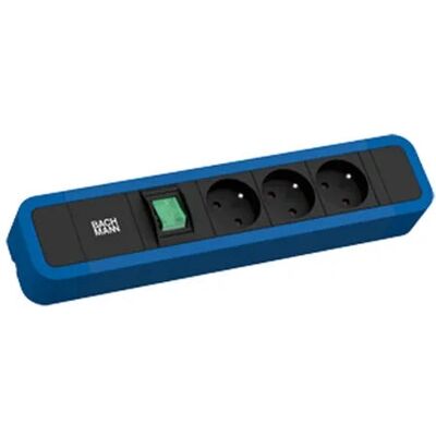 Bachmann PRIMO 2 - 3x prises, bleu, 2 m - Power strip - Publicité Bachmann PRIMO 2 - 3x prises, bleu, 2 m - Power strip - Publicité