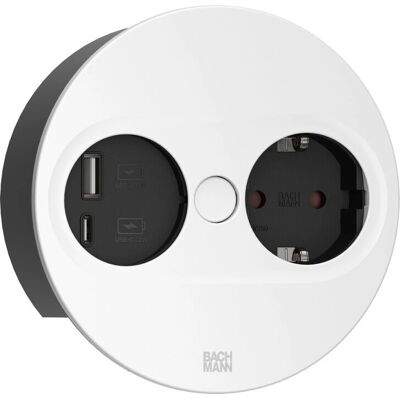 Bachmann 946.204 Edelstahl USB A+C Steckdose - Steckdosen Bachmann 946.204 Edelstahl USB A+C Steckdose - Steckdosen