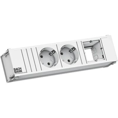 Bachmann Steckdosenleiste - 2x, 0,20 m, Weiß Bachmann Steckdosenleiste - 2x, 0,20 m, Weiß