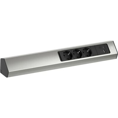 Bachmann BACH 932.006 - Edelstahl Steckdosenleiste 3 Steckdosen 1 USB Bachmann BACH 932.006 - Edelstahl Steckdosenleiste 3 Steckdosen 1 USB