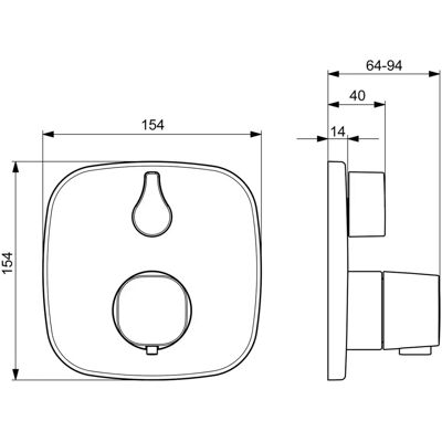 Hansa Hansaliving Termostat de Duș Cromat - Robinet de duș Hansa Hansaliving Termostat de Duș Cromat - Robinet de duș