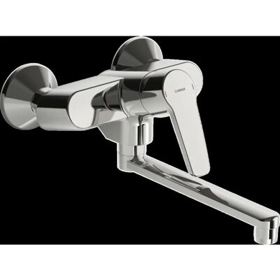 Grifo de cocina Hansapolo montado en pared - giratorio, Thermo Cool, cromo Grifo de cocina Hansapolo montado en pared - giratorio, Thermo Cool, cromo