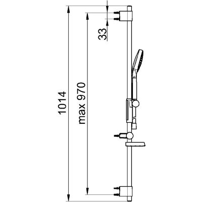 Hansa Hansaactivejet Wandstangen-Set 970mm - Duschart: 1-Strahlig Hansa Hansaactivejet Wandstangen-Set 970mm - Duschart: 1-Strahlig