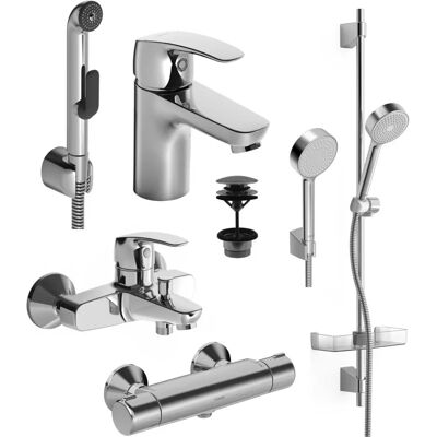 Hansa Hansapinto Chromarmaturen-Set - Badezimmer Hansa Hansapinto Chromarmaturen-Set - Badezimmer