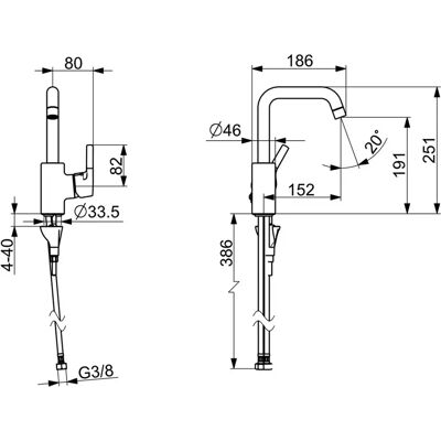 Hansa Marke Modell 56432203 - Waschtischarmatur mit 152mm Schwenkauslauf Hansa Marke Modell 56432203 - Waschtischarmatur mit 152mm Schwenkauslauf