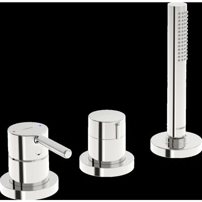 Vantis Set de bañera y ducha - 3 orificios - cromo - Grifo de baño Vantis Set de bañera y ducha - 3 orificios - cromo - Grifo de baño