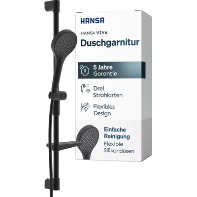 HANSAVIVA Wandmontage Duschstangenset - 766mm, 3-Funktions Handbrause HANSAVIVA Wandmontage Duschstangenset - 766mm, 3-Funktions Handbrause