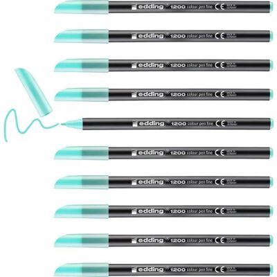 Edding Pastell Mint Markörer - 10 Pack - För Skrivning & Färgning Edding Pastell Mint Markörer - 10 Pack - För Skrivning & Färgning