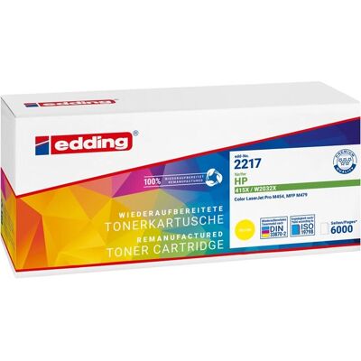 edding EDD-2217 Tonerpatron - Gul Kompatibel med HP 415X edding EDD-2217 Tonerpatron - Gul Kompatibel med HP 415X