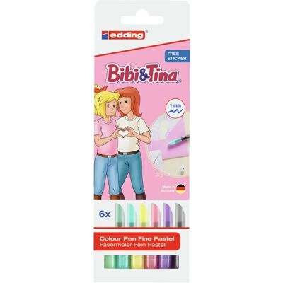 Edding 1200 Bibi & Tina Filzstifte - Mehrfarbig - 6 Stk Edding 1200 Bibi & Tina Filzstifte - Mehrfarbig - 6 Stk