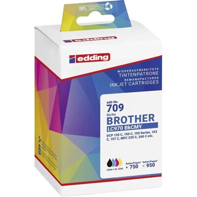 Edding LC970BKCMY inktcartridges - Compatibel multikleur set Edding LC970BKCMY inktcartridges - Compatibel multikleur set