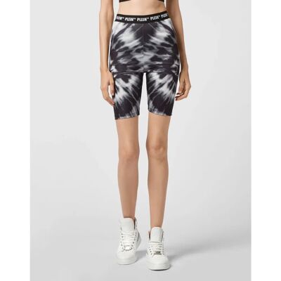 Philipp Plein Shorts Tie Dye Schwarz-Weiss - shorts Philipp Plein Shorts Tie Dye Schwarz-Weiss - shorts